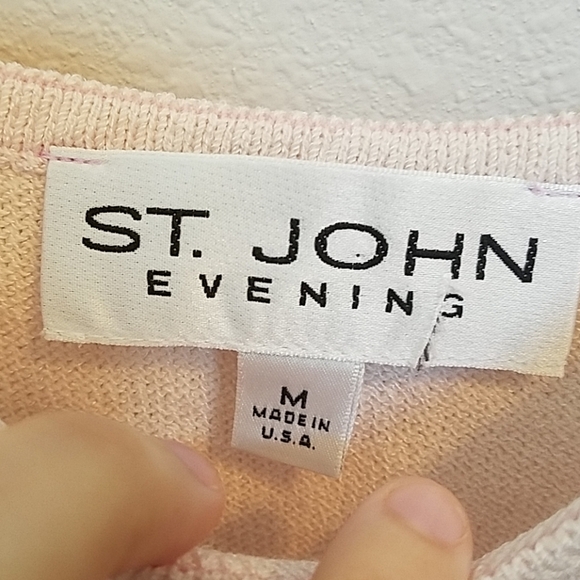 Vintage St. John Evening Pale Pink Knit Tank Top - Picture 6 of 8